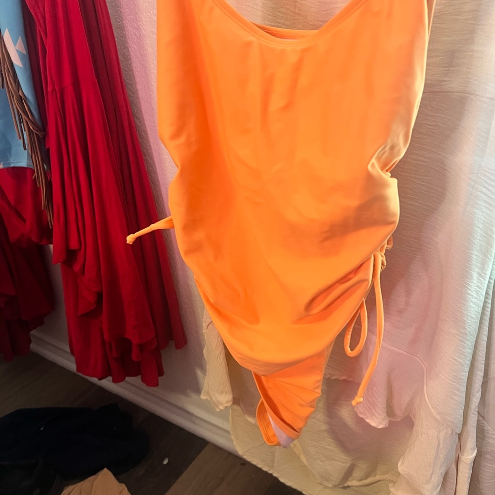 Vibrant Orange One-Piece Swimsuit